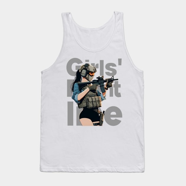 Girls' Frontline Tactical Chic Tee: Where Strength Meets Style Tank Top by Rawlifegraphic